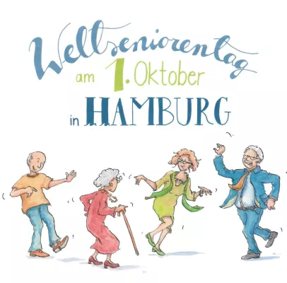 Bild: Weltseniorentag 1. Oktober in Hamburg, dieses Jahr mit dem 6. Senioren-Flashmob und v.m.