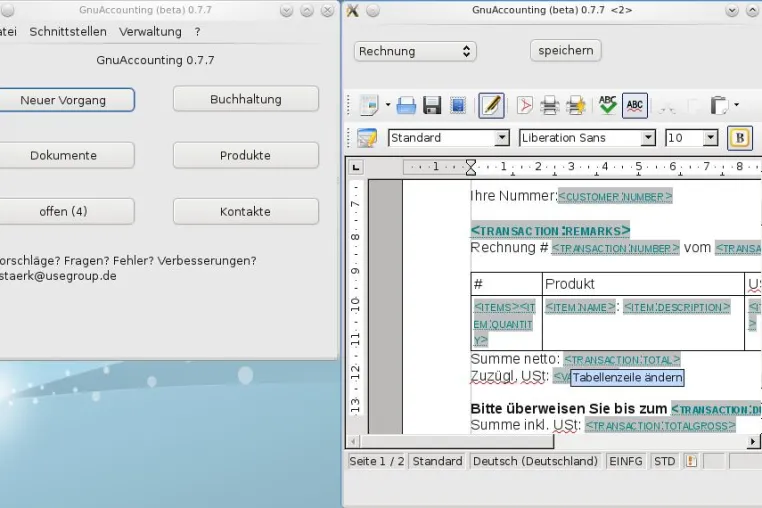Bild: Neue Version der freien Buchhaltungssoftware Gnuaccounting jetzt stabiler