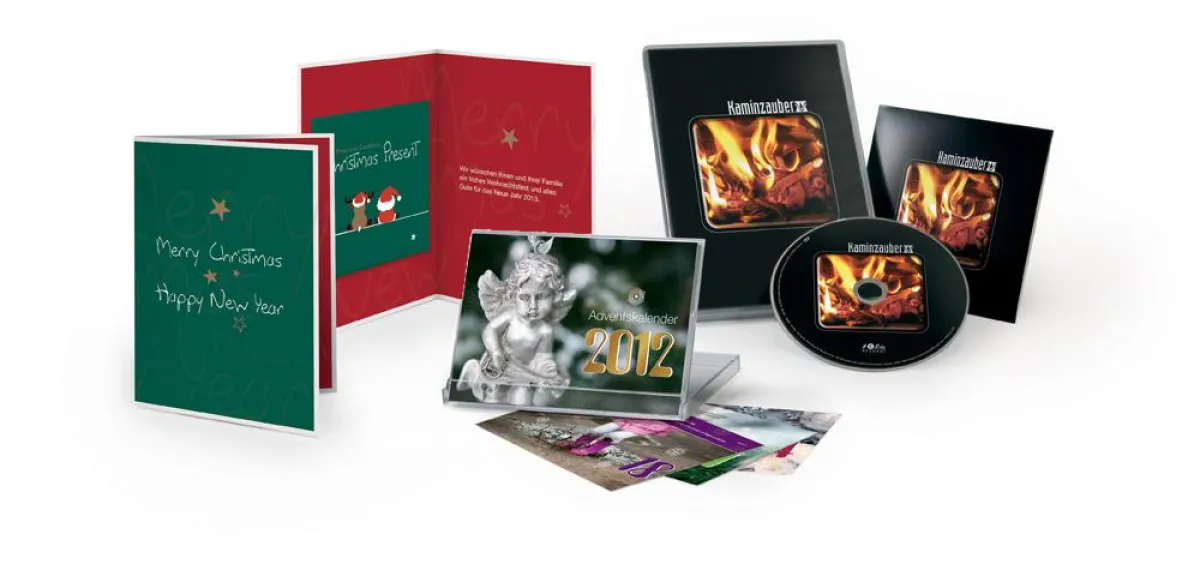 Weihnachts-CDs und Adventskalender in Klappbox