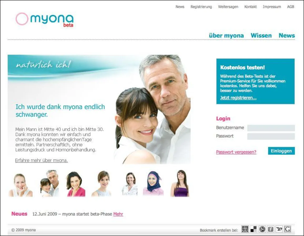 Natürlich verhüten und Kinderwunschplanung mit myona.de