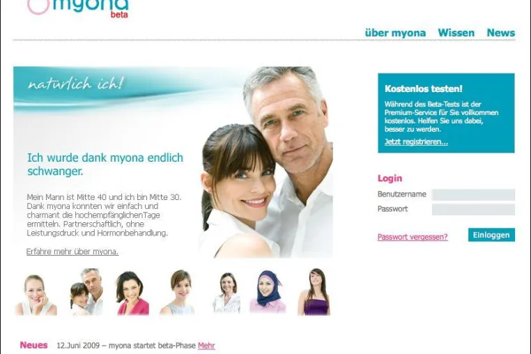 Bild: Natürlich verhüten und Kinderwunschplanung ermöglicht myona.de mit basecmp®
