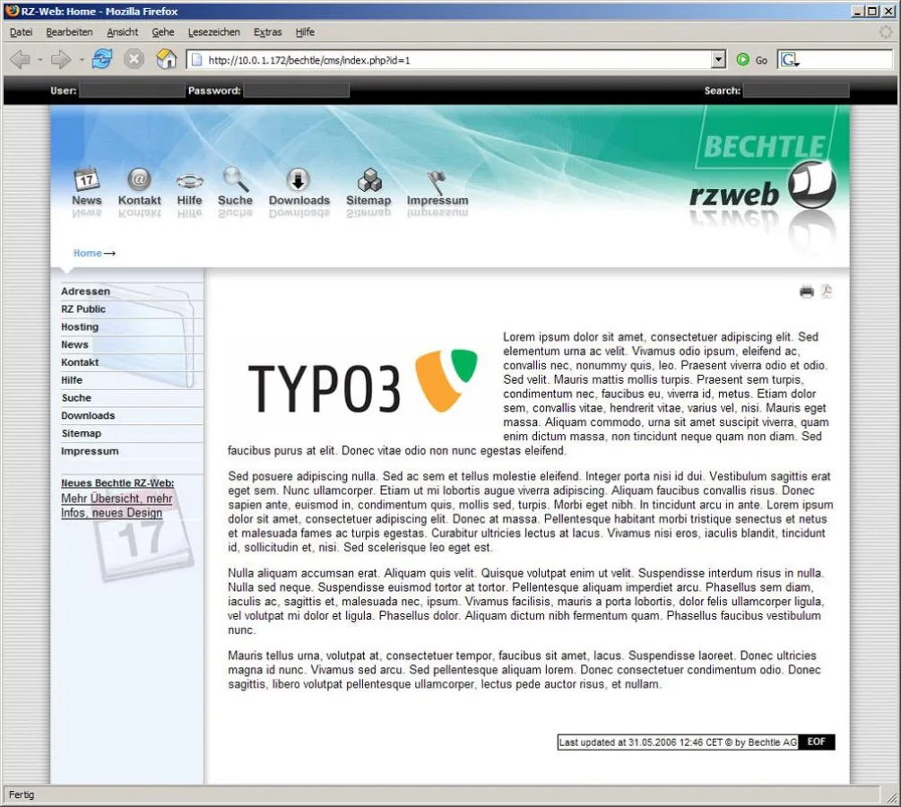 Übersichtliches Design und einfache Bedienung.