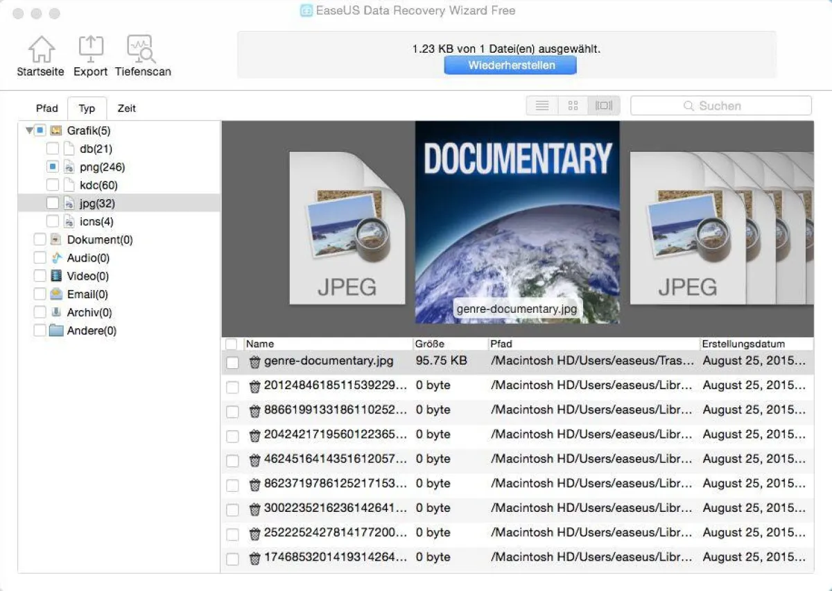 EaseUS Mac Datenrettungssoftware
