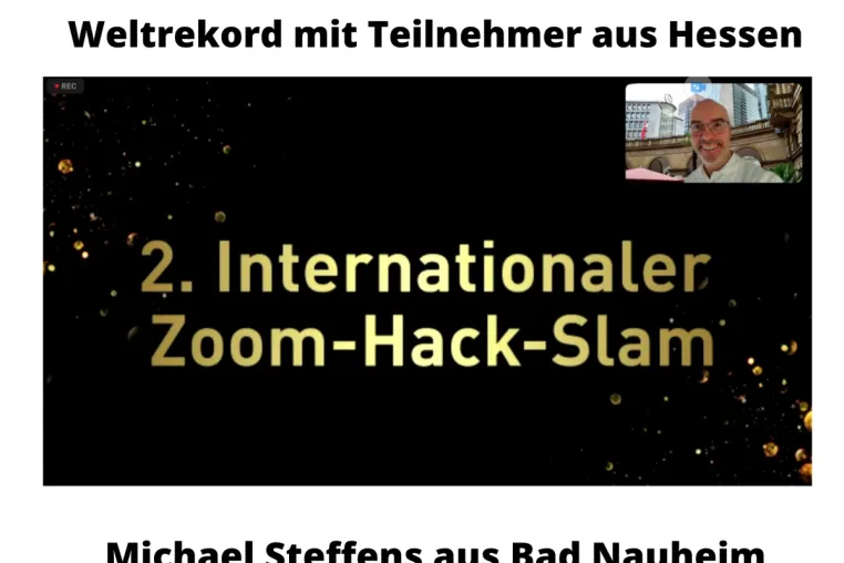 Weltrekordversuch mit Teilnehmer aus Bad Nauheim persönlich und digital gemeistert. Bild: Weltrekordversuch mit Teilnehmer aus Bad Nauheim persönlich und digital gemeistert.
