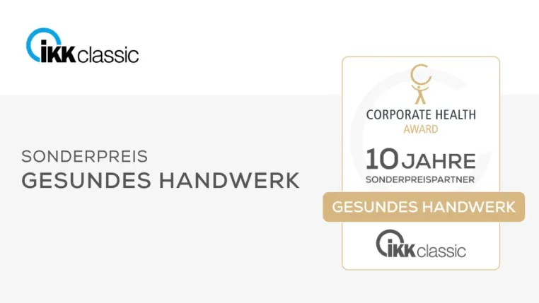 Bild: Zehn Jahre Sonderpreis Gesundes Handwerk: Betriebliche Gesundheit als zentraler Faktor für Zukunftsfähigkeit