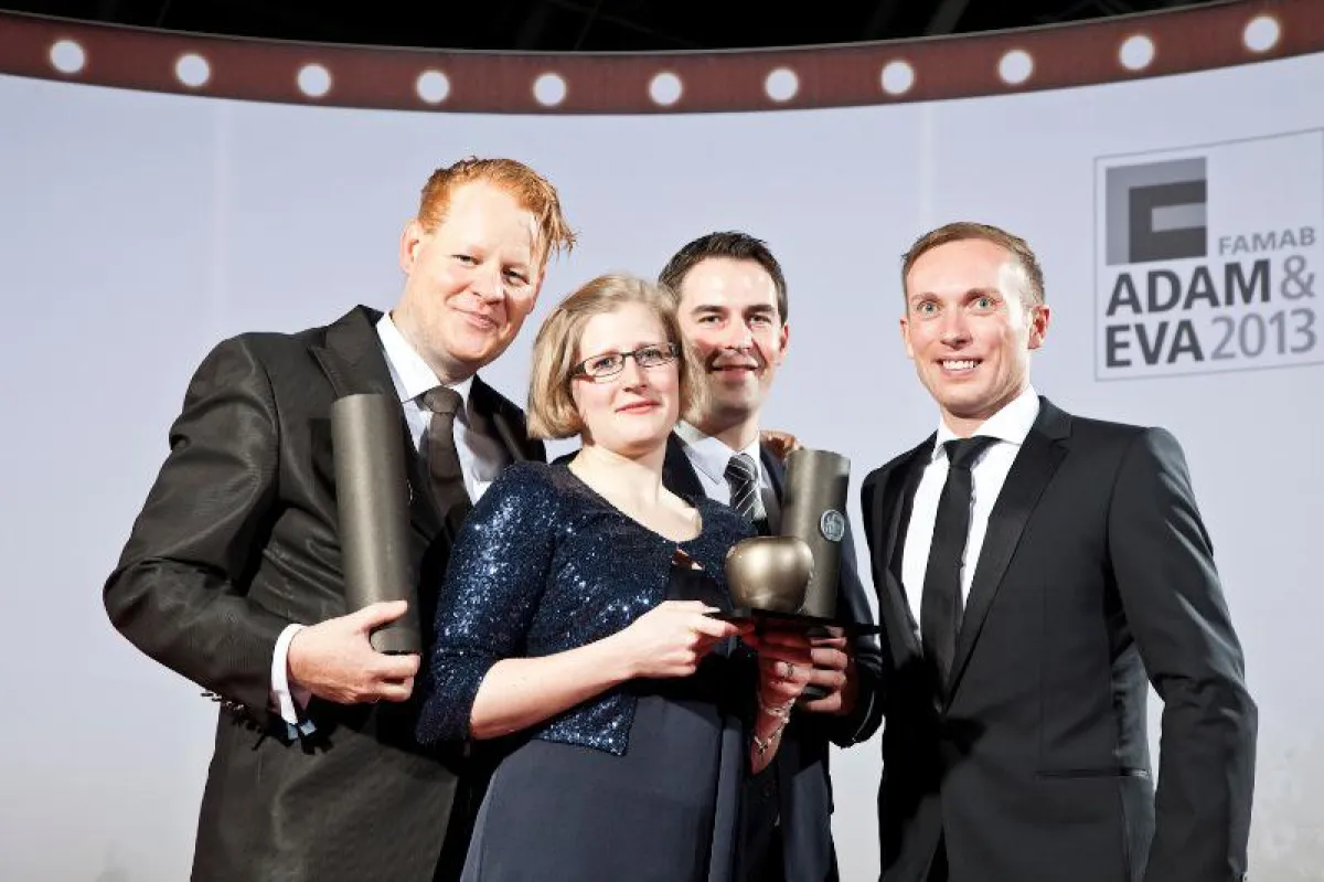 Michael Cerhak, Kathrin Kranz, Manuel Brosinger (AUDI AG), Jan Rogozinski (Geschäftsführer von Pure