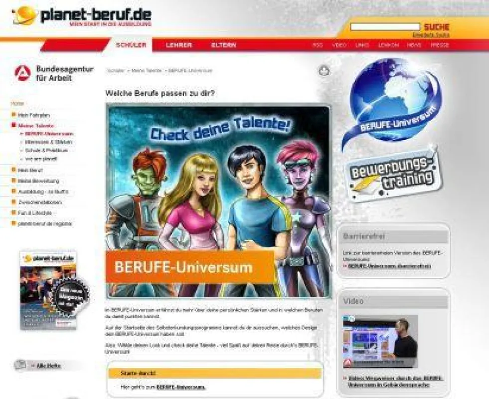 BERUFE-Universum der Bundesagentur für Arbeit