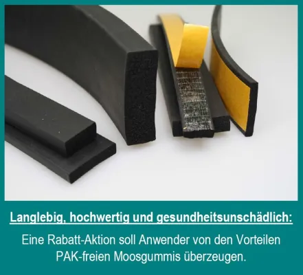 Bild: Qualität zum China-Preis: PAK-freies Moosgummi gibt es bei REXIO ab jetzt mit Sonderrabatt