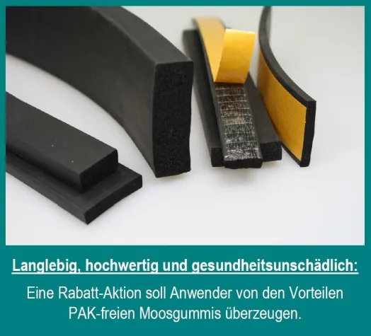 Bild: Qualität zum China-Preis: PAK-freies Moosgummi gibt es bei REXIO ab jetzt mit Sonderrabatt