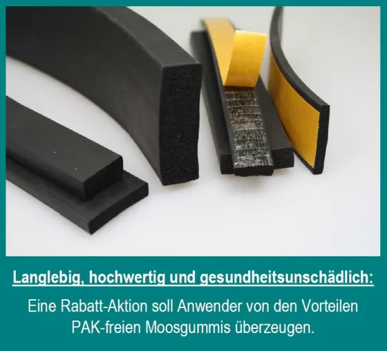 Bild: Qualität zum China-Preis: PAK-freies Moosgummi gibt es bei REXIO ab jetzt mit Sonderrabatt
