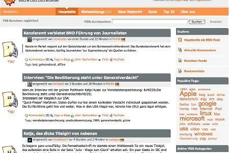 Bild: YiGG - Soziale Nachrichten jetzt auch in Deutschland