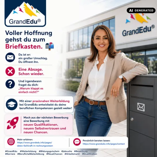 Bild: Wenn auf die Bewerbung erneut eine Absage folgt: Weiterbildung kann neue Perspektiven eröffnen