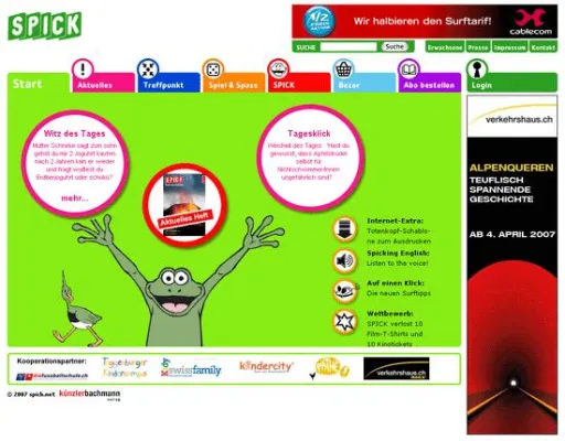 Bild: KünzlerBachmann Verlag verwandelt Kinderportal „spick.net“ mit contentXXL CMS in ein Mitmach-Web