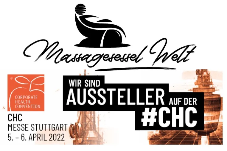 Massagesessel Welt präsentiert sich auf der Corporate Health Convention (CHC) in Stuttgart Bild: Massagesessel Welt präsentiert sich auf der Corporate Health Convention (CHC) in Stuttgart