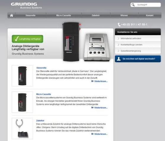 Bild: Neuer Webseiten-Auftritt zum analogen Diktieren