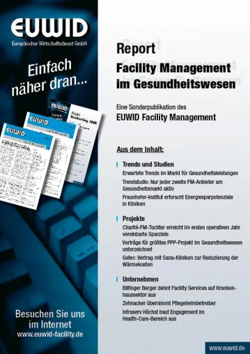 „Facility Management im Gesundheitswesen: EUWID veröffentlicht neuen Report Bild: „Facility Management im Gesundheitswesen: EUWID veröffentlicht neuen Report