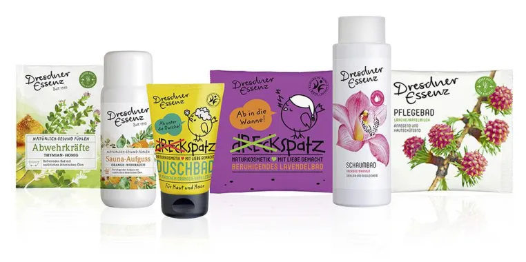 Packaging & Markenrelaunch für die Kosmetikmarke "Dresdner Essenz" Bild: Packaging & Markenrelaunch für die Kosmetikmarke "Dresdner Essenz"