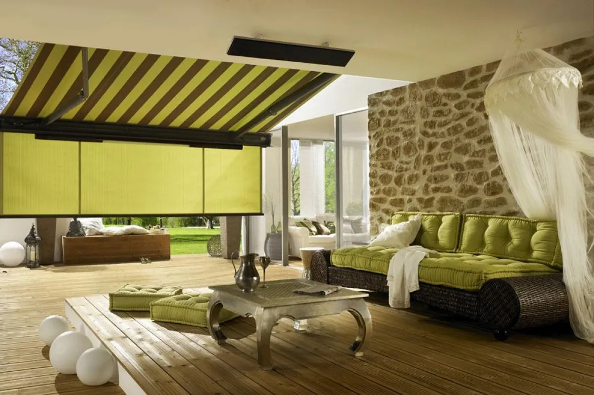 Sicht- und Sonnenschutz - Schattenplus von markilux mit neuem Gewebe visutex