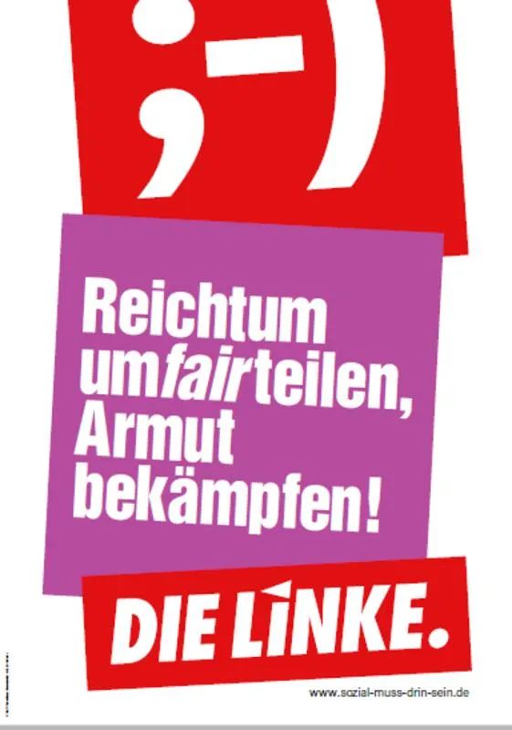 Wahlplakat DIE LINKE. Rheinland-Pfalz