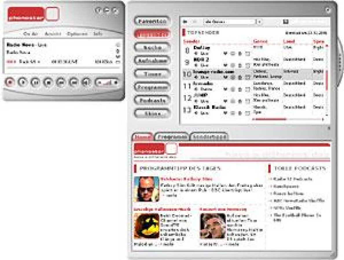 Der phonostar-Player in Aktion