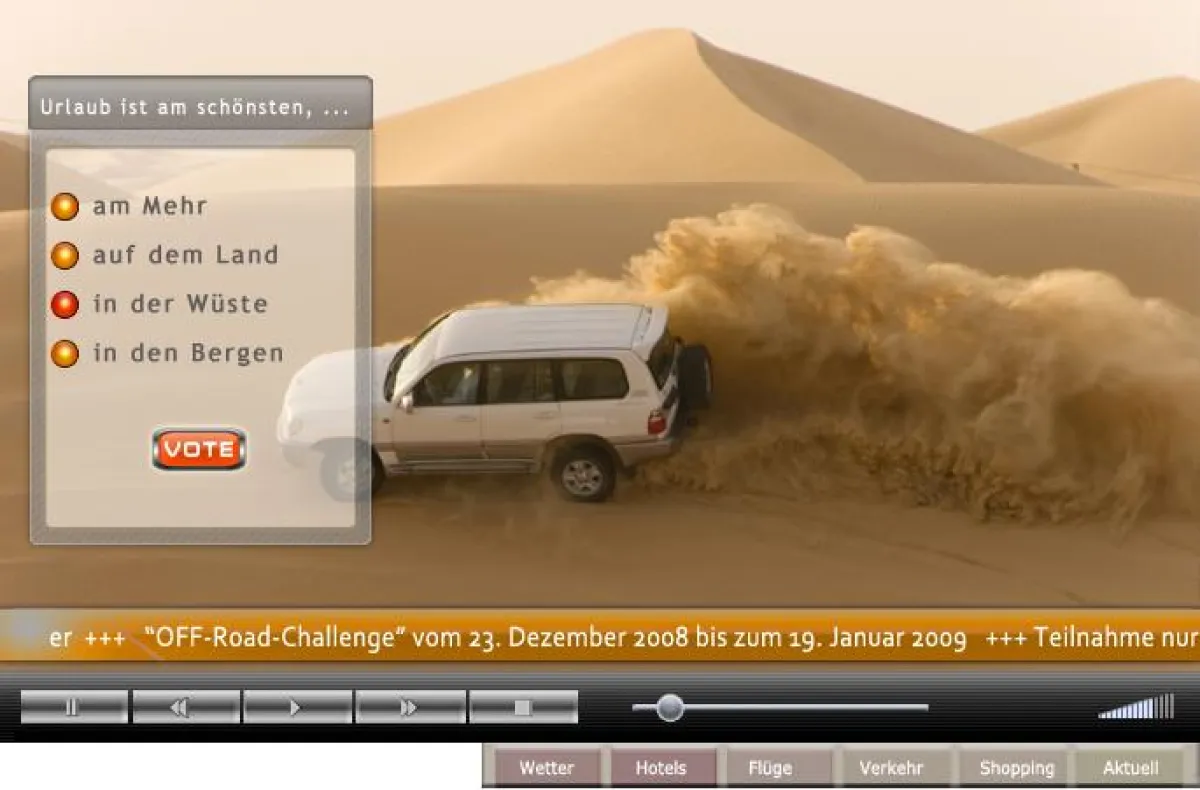 VISh4 interaktiver Webplayer mit integrierten Informationsdiensten