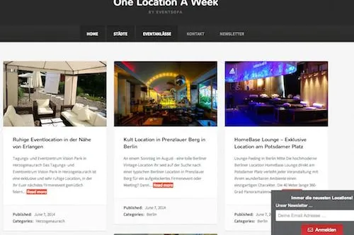 Neues Online-Magazin für Eventplaner: Jede Woche eine Special Eventlocation Bild: Neues Online-Magazin für Eventplaner: Jede Woche eine Special Eventlocation