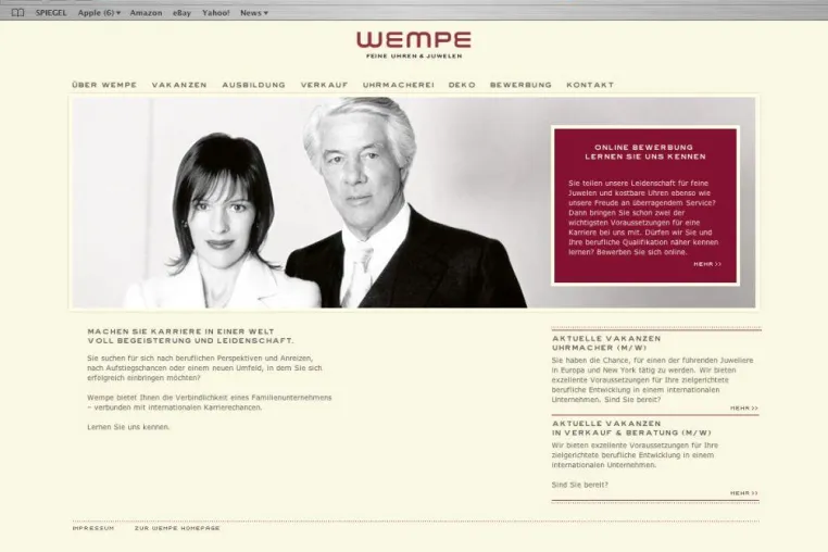 Bild: Albert Bauer KG entwickelt eRecruiting-Site für Juwelier Wempe