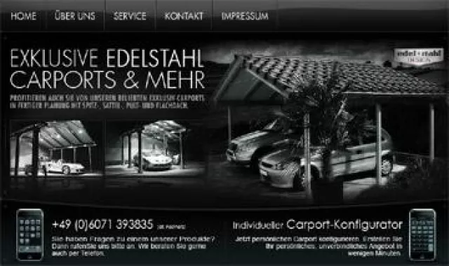 Bild: Exklusive Carports aus Edelstahl auf Maß gefertigt