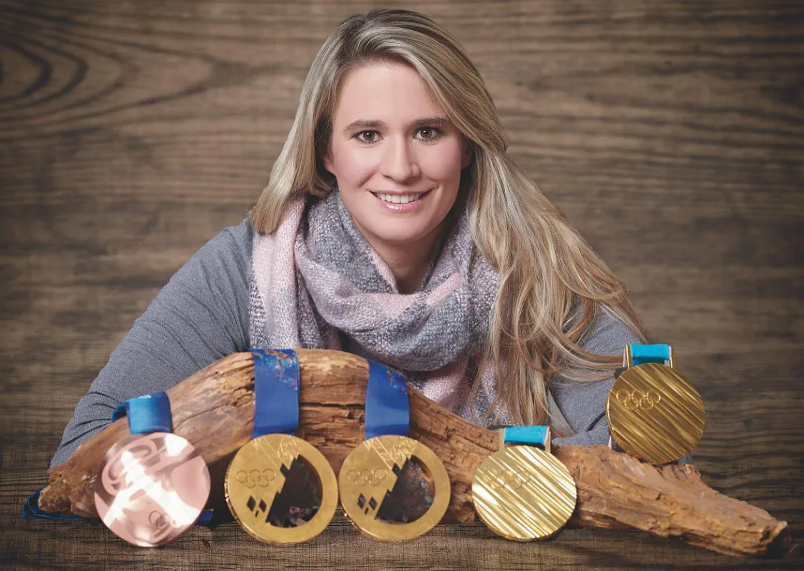 Rekordrodlerin Natalie Geisenberger kommt zum BKK Mobil Oil-Lauftreff. Bildnachweis: Foto Winkler