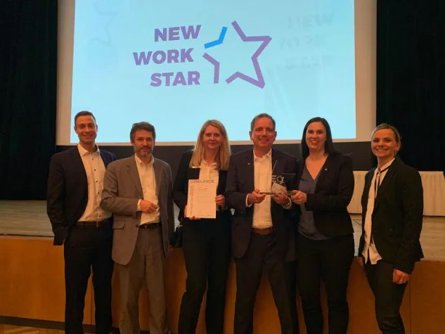 Bild: NEW WORK STAR 2019 SILBER für die Raiffeisenbank Roth-Schwabach eG