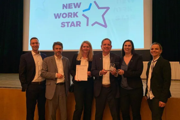 Bild: NEW WORK STAR 2019 SILBER für die Raiffeisenbank Roth-Schwabach eG