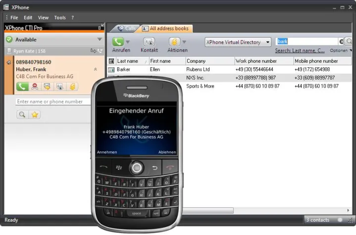 Bild: CeBIT: C4B zeigt neue UC-Lösung mit Handy-Integration: XPhone Unified Communications 2011 kommt im Sommer