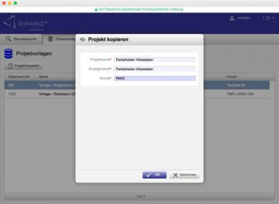 AWARO Version 7 jetzt mit Multiprojektorganisation Bild: AWARO Version 7 jetzt mit Multiprojektorganisation