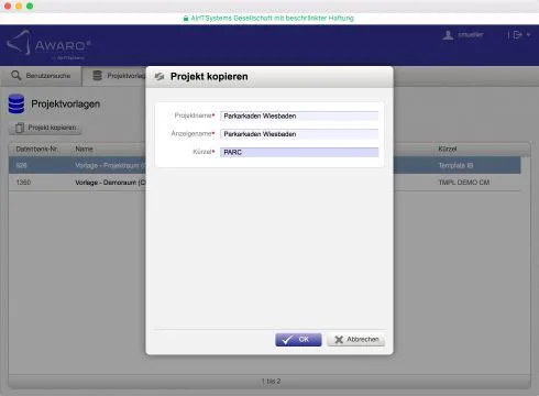 Bild: AWARO Version 7 jetzt mit Multiprojektorganisation