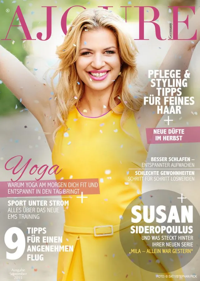AJOURE´ Germany September 2015 Cover mit Susan Sideropoulus