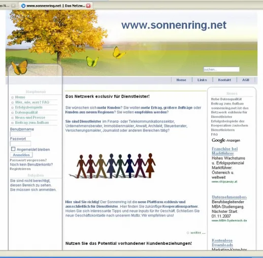 sonnenring.net – ein Web 2.0 – Business Club – und mehr Bild: sonnenring.net – ein Web 2.0 – Business Club – und mehr