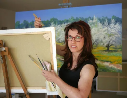 Bild: Ute Herrmann - Impressionistische Landschaften im Glaspavillon