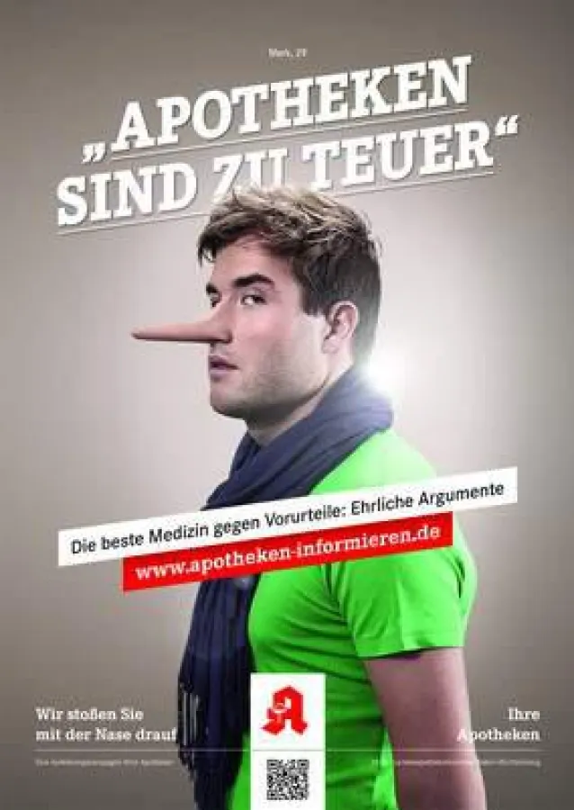 Kampagnenmotiv ? Wir stoßen Sie mit der Nase drauf!