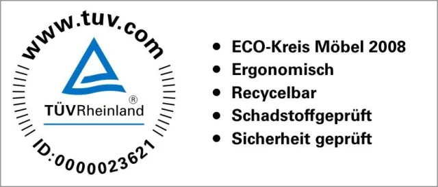 Bild: viasit erhält als erster Bürositzmöbel-Hersteller das Qualitätssiegel "ECO Kreis Möbel 2008" des TÜV Rheinland
