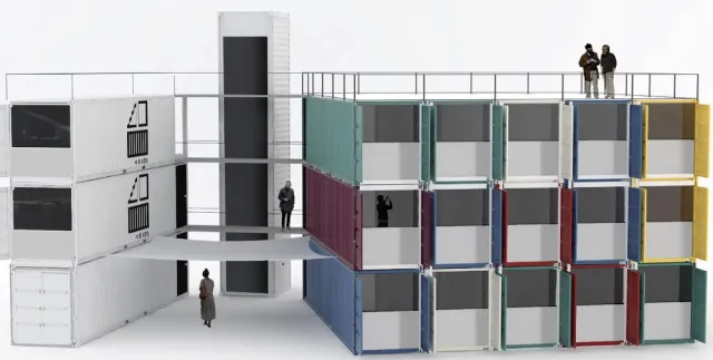 Bild: Flüchtlingsunterkünfte '40 feet refugee': Menschenwürdiges Wohnen auf 40 Fuß