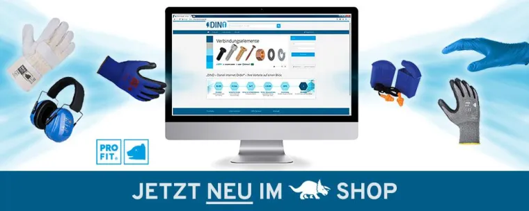Der DINO setzt auf Sicherheit! Die Daniel Gruppe erweitert Sortiment um Arbeitsschutz. Bild: Der DINO setzt auf Sicherheit! Die Daniel Gruppe erweitert Sortiment um Arbeitsschutz.