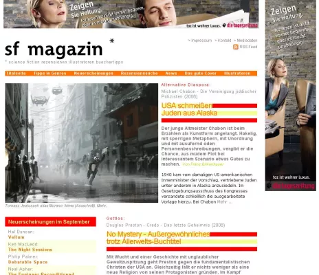 Bild: Umfrage des Literatur-Magazins 'sf magazin *' zeigt hohe Bereitschaft zum Lesen fremdsprachiger Belletristik