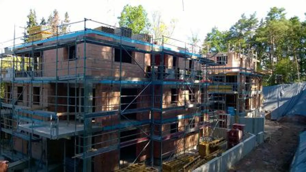 Bis April 2016 soll die Wohnanlage in Bubenreuth fertiggestellt sein. Quelle: MKK Wohnpark GmbH.