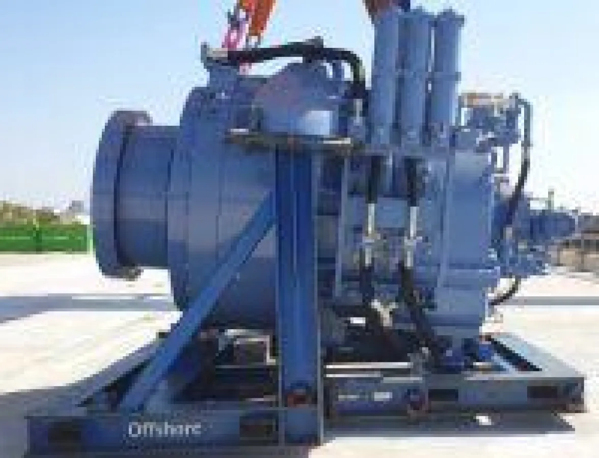 WINERGY Getriebe PZFB 3680,2 mit Transportrahmen, für Senvion Turbine 5M