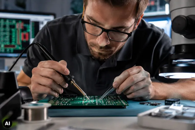 Bild: industrialpartners baut Angebot für manuelle Platinenbestückung und Kleinserien aus