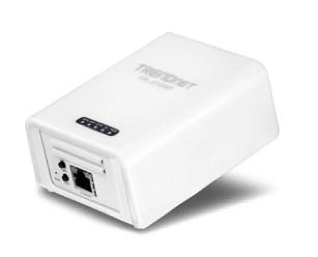 Der 200 MBit/s Powerline-AV Wireless N Access Point TPL-310AP erlaubt Aufbau eines drahtlosen Netzwerks über beliebige Steckdose.