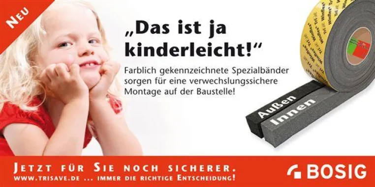 Bild: Produktverbesserung bei Winflex® TriSave - Der Einbandfensterabdichtung von BOSIG