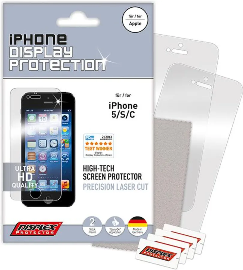 Displex Protector individual für iPhone 5/S/C mit Easy-On® Applikation