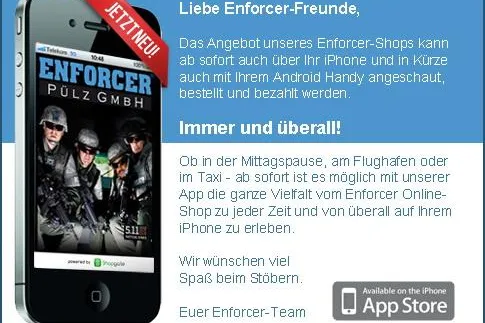 Bild: Jetzt Neu - Enforcer von überall aus erreichbar per iPhone