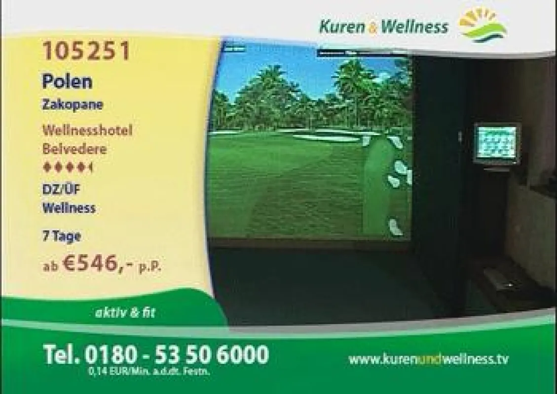 Die nächste Wellnessreise - mit Kuren und Wellness TV nur ein paar Klicks entfernt